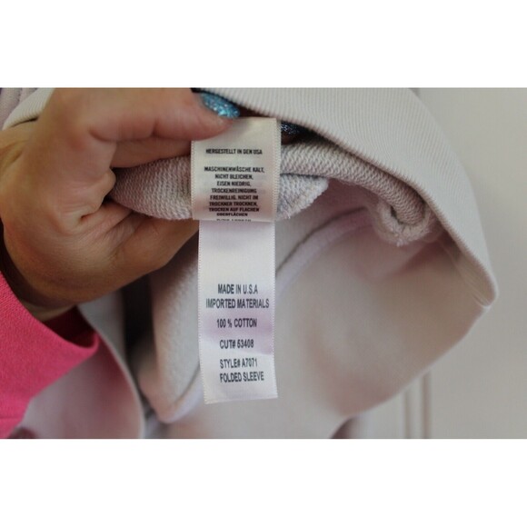 AGOLDE Women’s  Folded Sleeve Sweatshirt Off White Size XS - Picture 9 of 12